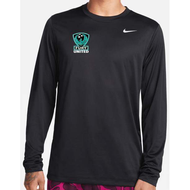 Nike Men's DriFit Reset Legend Long Sleeve Tee with Fury United Logo