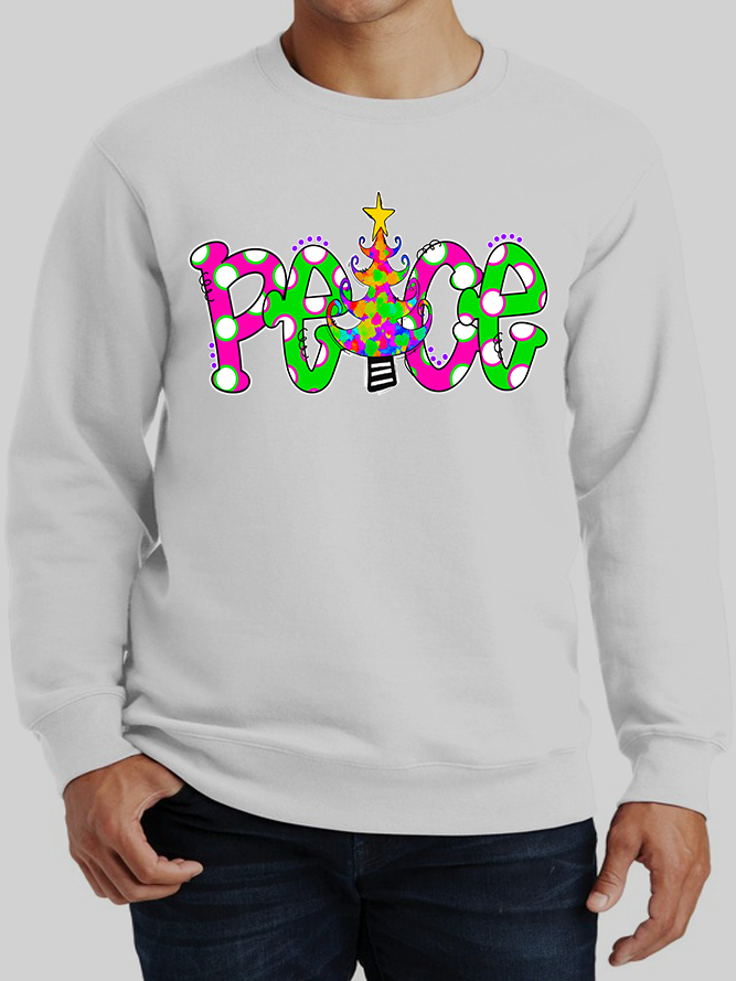 Peace Holiday Christmas Sweatshirt