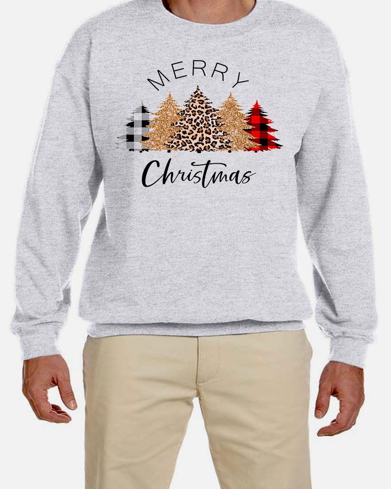 Merry Christmas Trees Holiday Sweatshirt