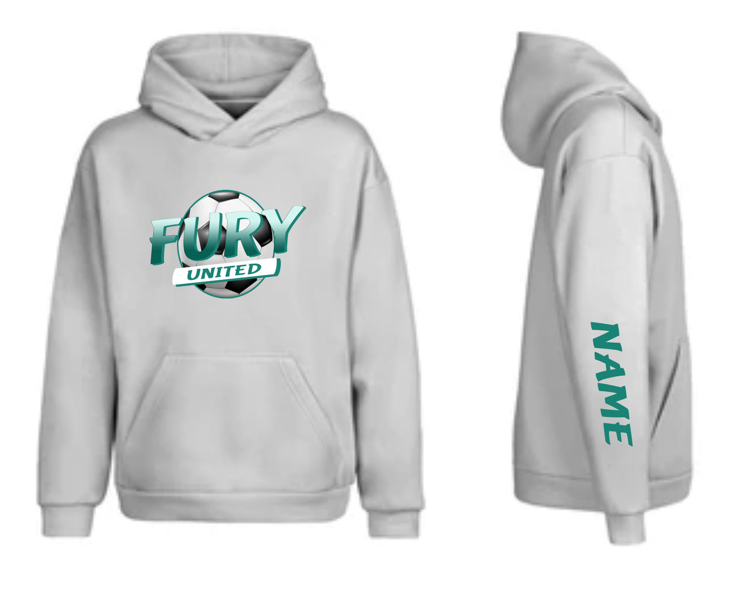 Fury United Soccer Ball Hooded Sweatshirt