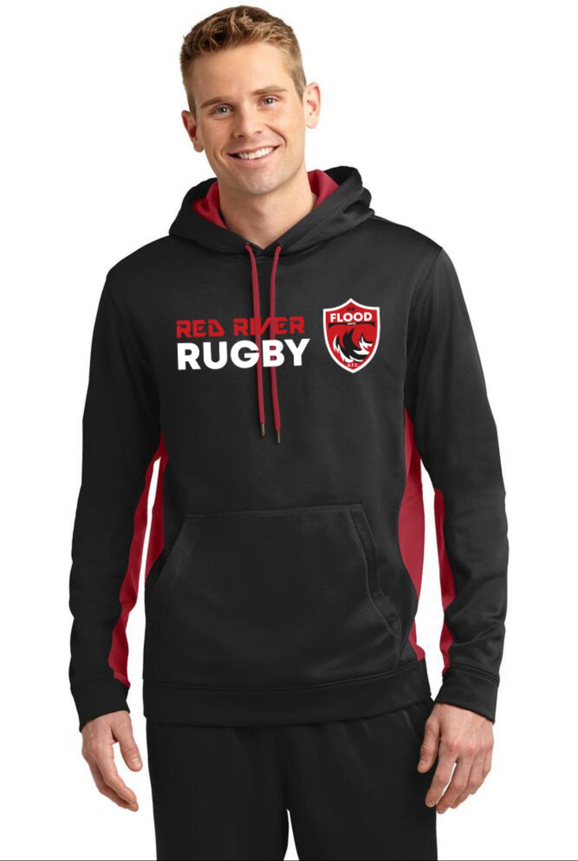 Red River Rugby Fleece Colorblock Hooded Sweatshirt