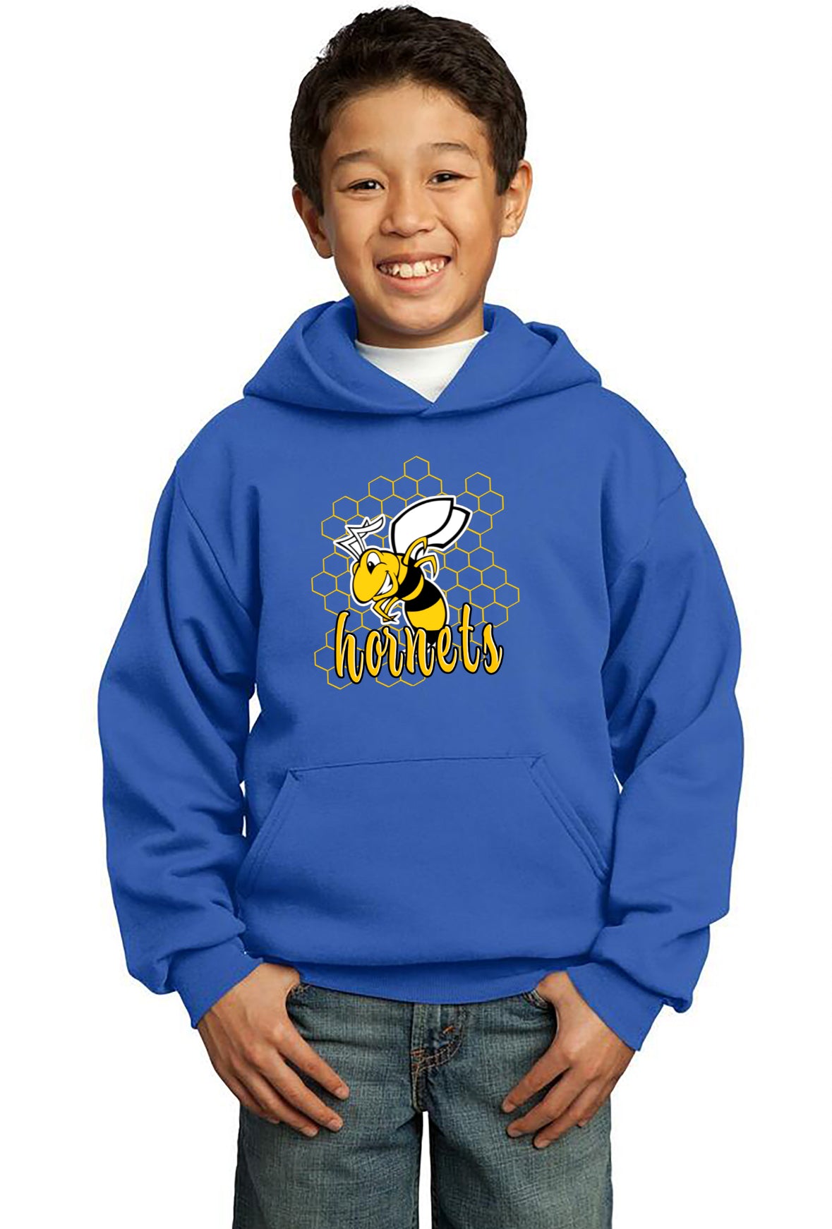 Youth Horace Hornets Honeycomb Hooded Sweatshirt