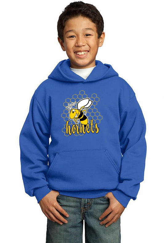 Youth Horace Hornets Honeycomb Hooded Sweatshirt