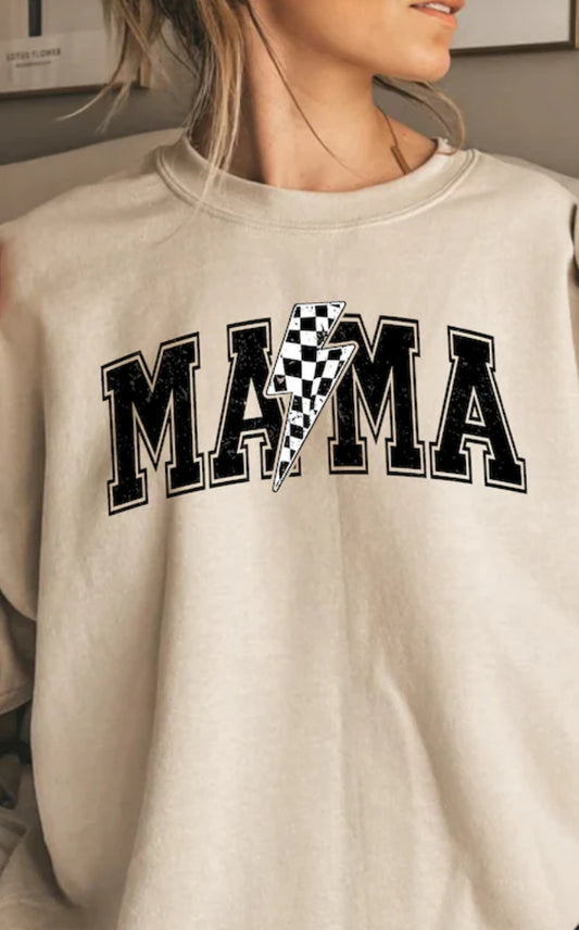 Mama Lighting Bolt Crew Sweatshirt