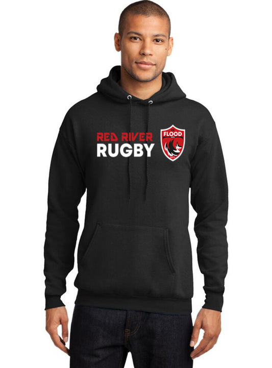 Hoodie Sweatshirt Red River Rugby Flood Logo