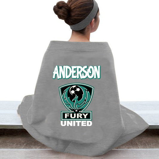 Fury United Fleece Blanket with Carrying Strap HEY MAMA GRAPHICS