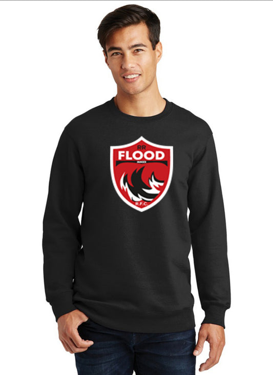 Crew Sweatshirt with Red River Flood Rugby Logo