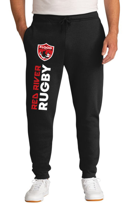 Unisex Core Fleece Jogger With Large Red River Flood Logo