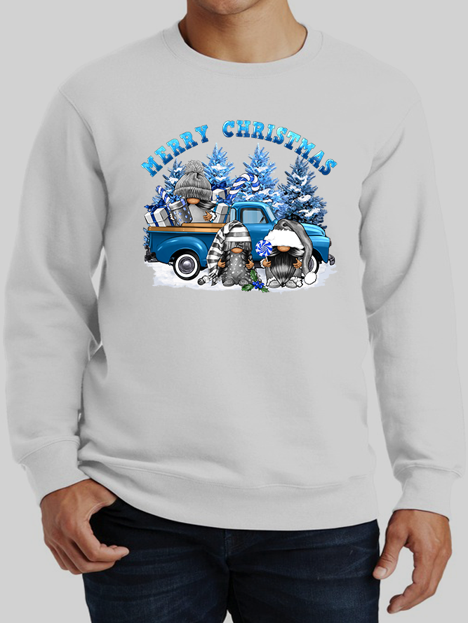 Gnomes Blue Christmas Holiday Sweatshirt