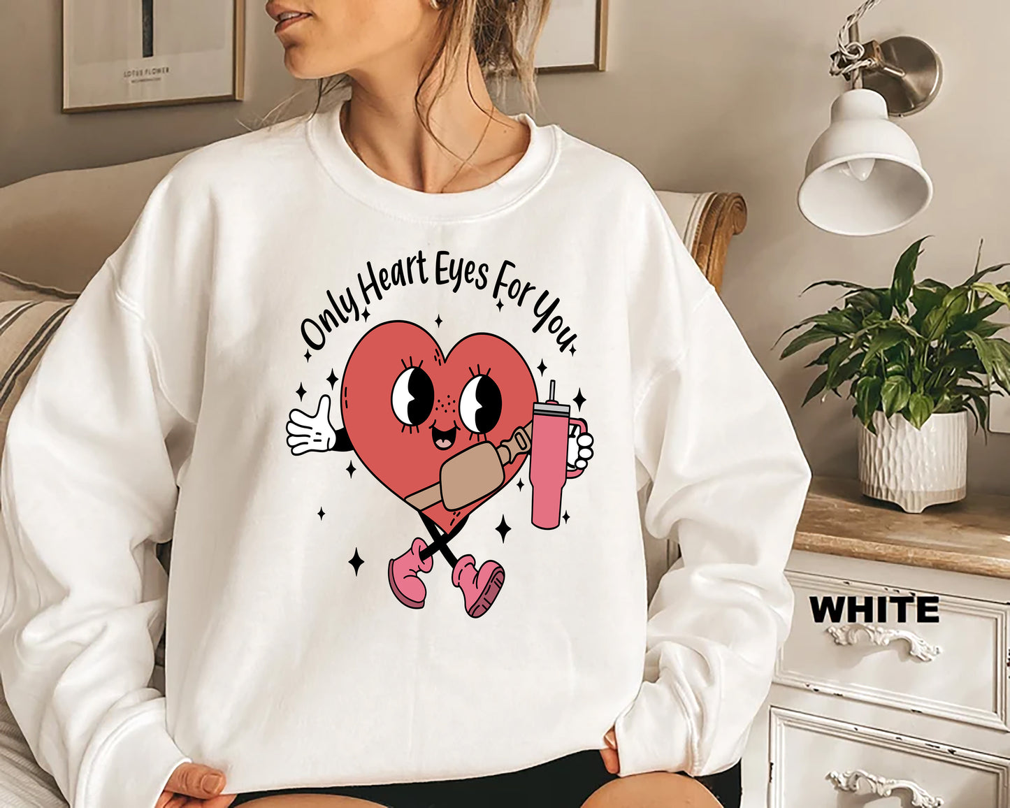 Valentine “Only Heart Eyes For You” Holiday Crew Sweatshirt