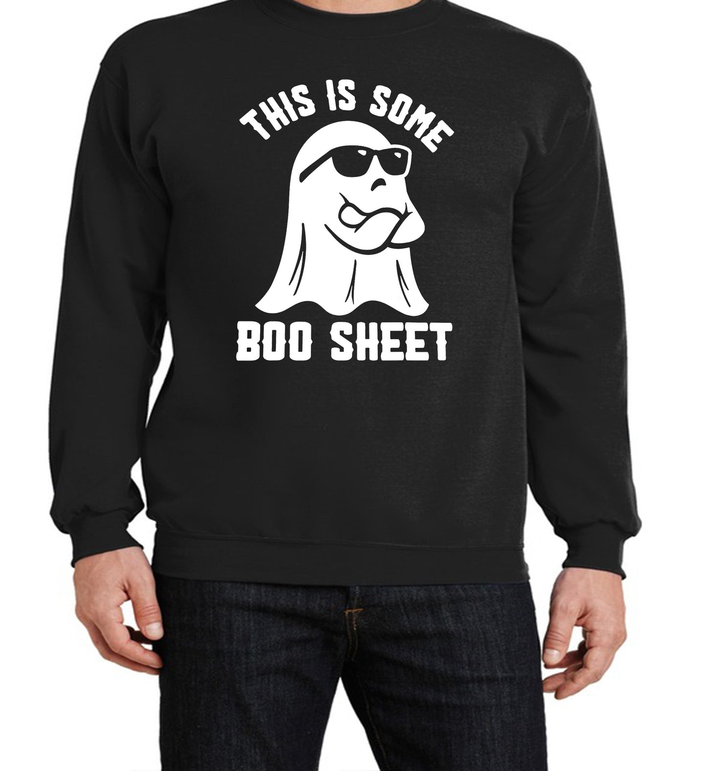 This is some "Boo Sheet" Halloween Holiday sweatshirt