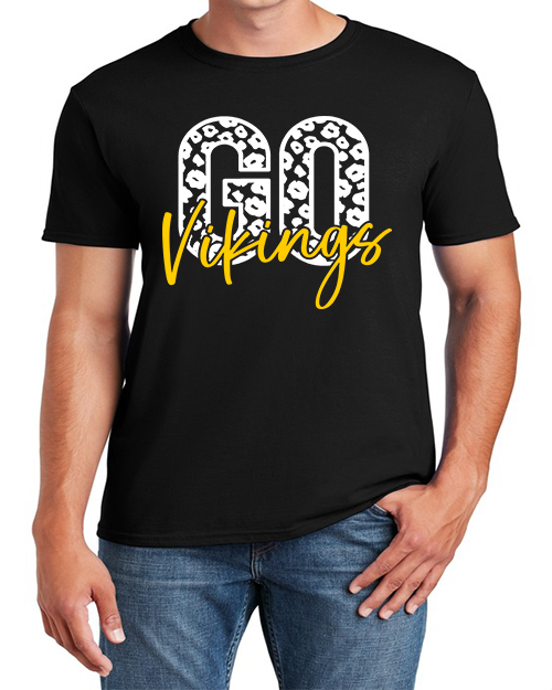 GO Vikings Football with leopard print