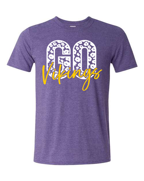 GO Vikings Football with leopard print