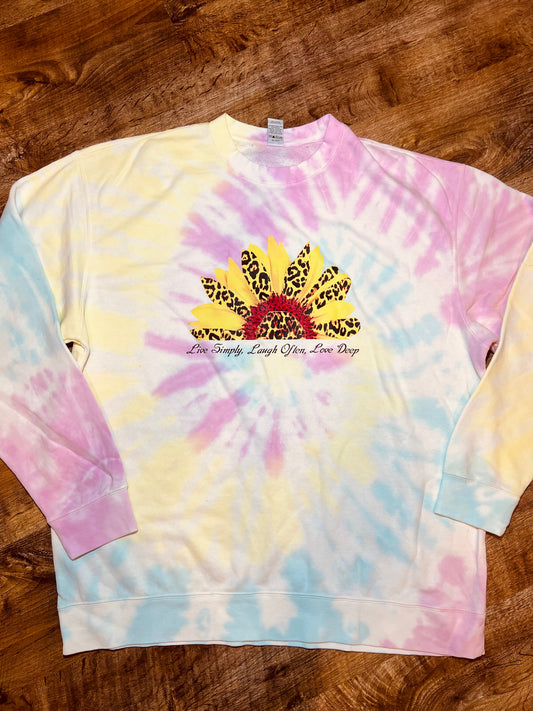 Tie Dye sunflower Sweatshirt